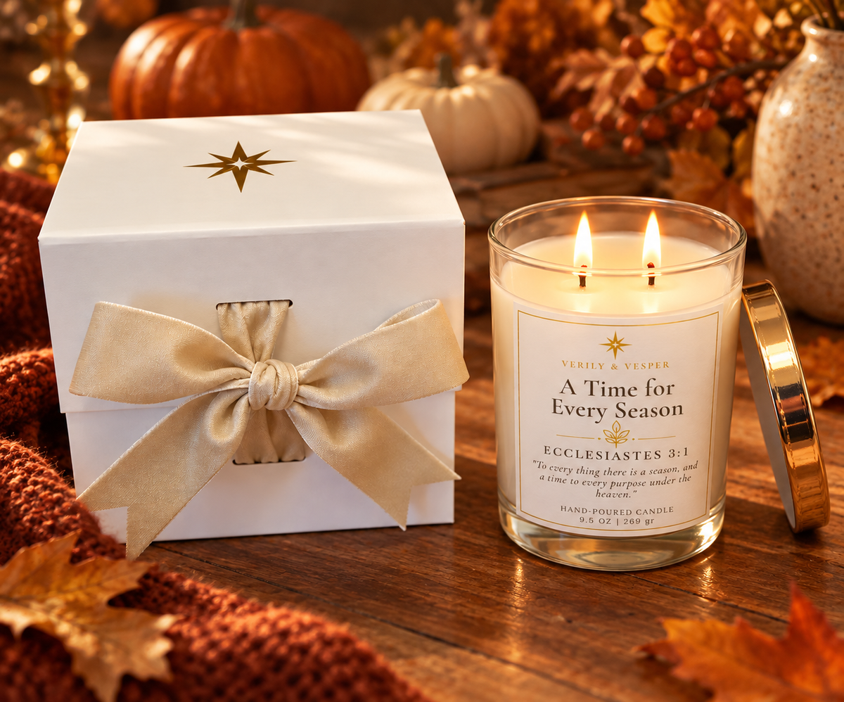 Ecclesiastes 3:1 - A Time for Every Season Luxury Wax Candle & Keepsake Gift Box