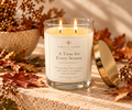 Ecclesiastes 3:1 A Time for Every Season Luxury Olive Oil Wax Candle -  Fall Scent